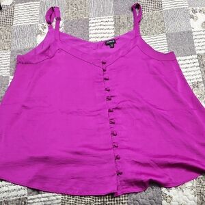 Torrid Pink Camisole Boxy Buttoned Top